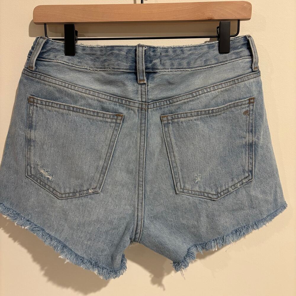 Madewell Distressed Relaxed Cutoff Denim Jean Shorts Size 27 90s slouchy fit - Picture 2 of 7